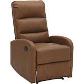 Dormi Manual Recliner in Camel Leatherette